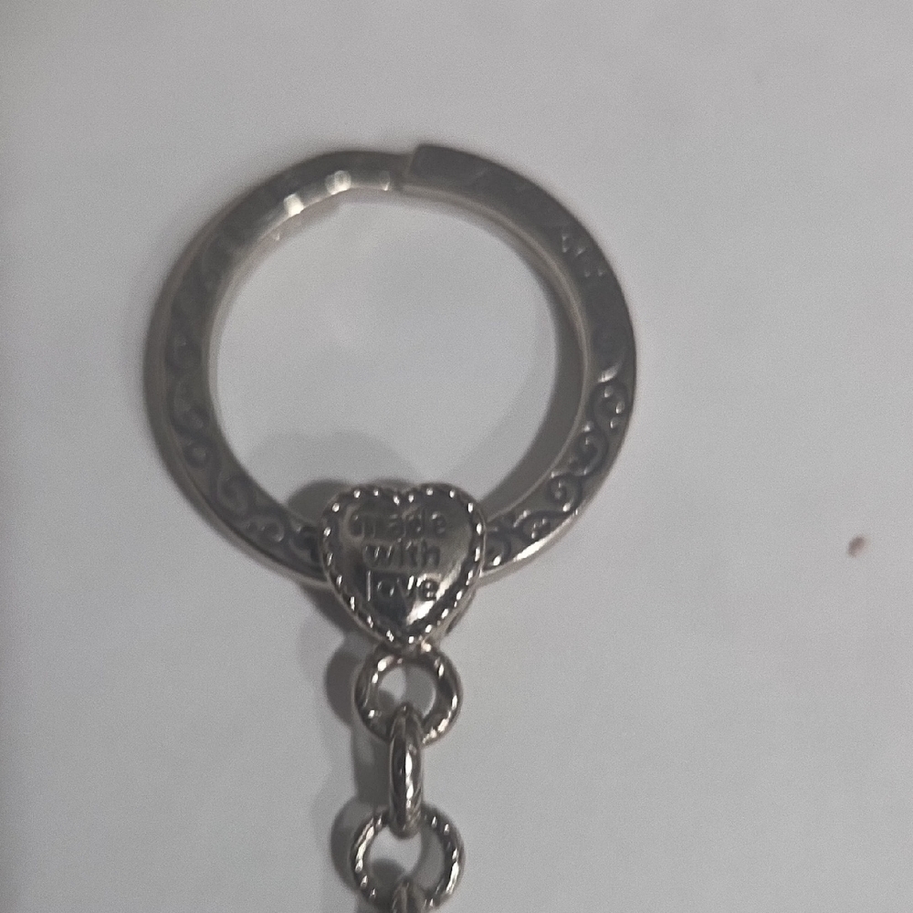 Silver Cross Oval Keychain Locket With Mirror - Picture 6 of 6